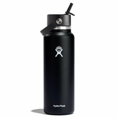40 oz Wide Mouth with Flex Straw Cap - Black